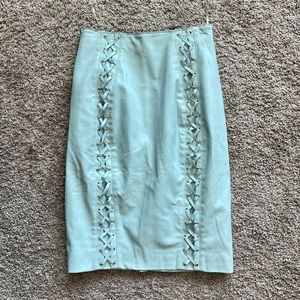 House of CB Lace Up High Waisted Skirt